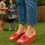 Women's Tokyo Black Wedge Sandals - TLW Shoes