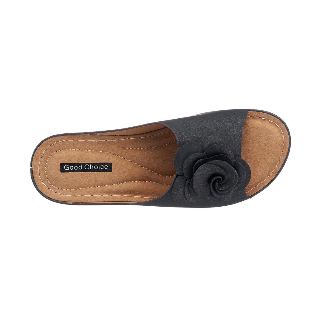 Women's Tokyo Black Wedge Sandals - TLW Shoes