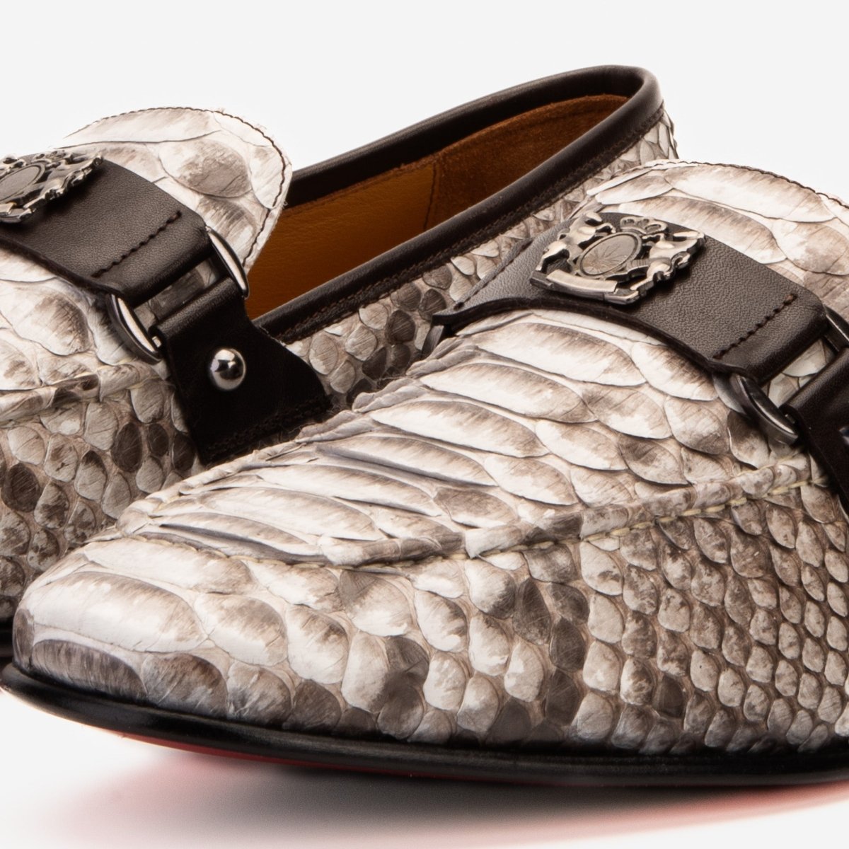 The Boss Pyth Naturel White Color Bit Loafer Men Shoe - TLW Shoes
