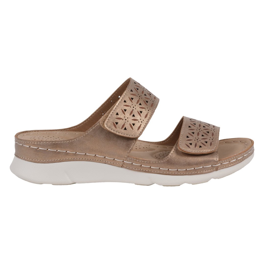 Women's Verna Velcro Flat Comfort Sandals - TLW Shoes