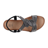 Women's Vianna Embellished Flat Sandals - TLW Shoes