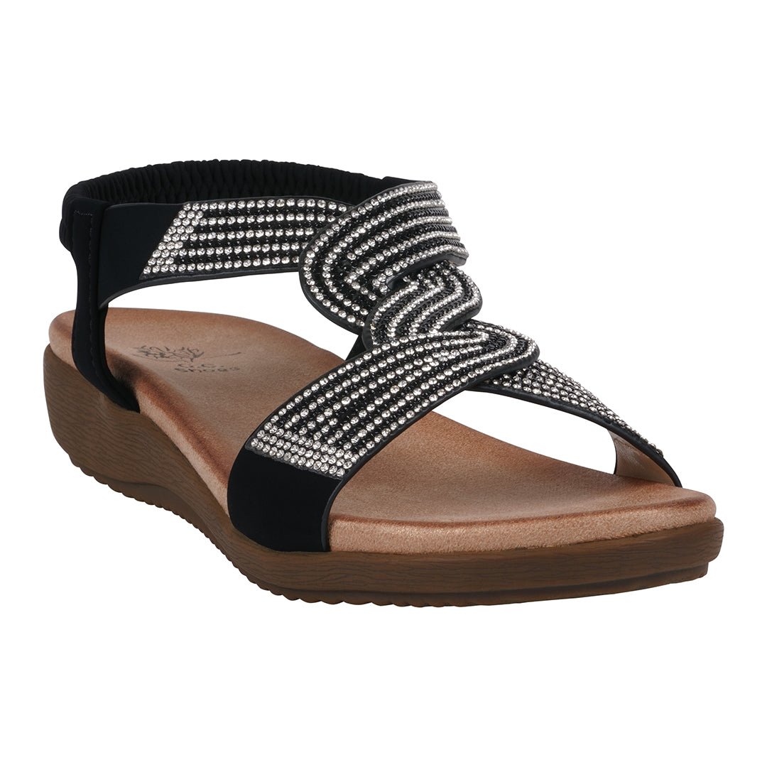 Women's Vianna Embellished Flat Sandals - TLW Shoes