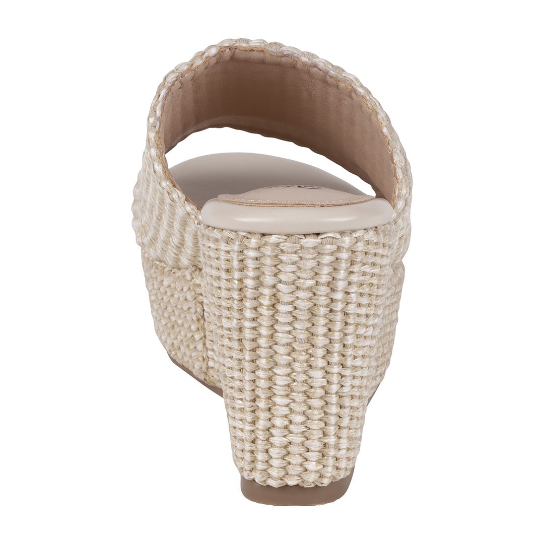 Vivica Natural Espadrille Slide Wedge Sandals - TLW Shoes