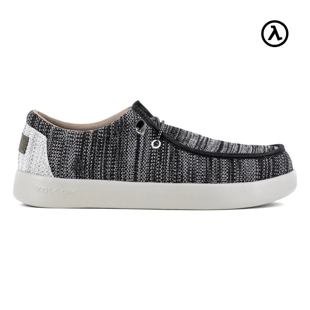 Volcom Chill VM30809F Women's Slip-On Casual Composite Toe Slip Resistant Work Shoe in Black and Grey - TLW Shoes