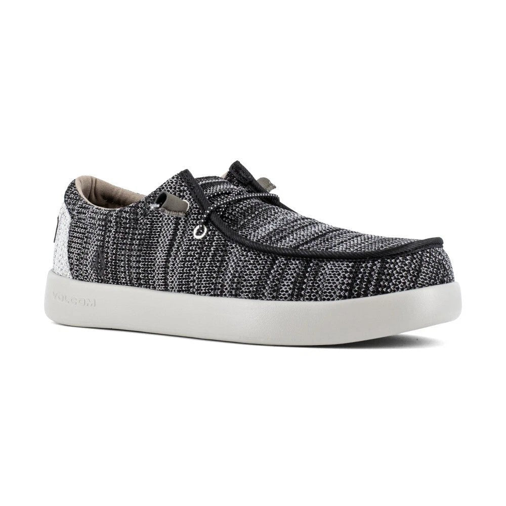 Volcom Chill VM30809F Women's Slip-On Casual Composite Toe Slip Resistant Work Shoe in Black and Grey - TLW Shoes