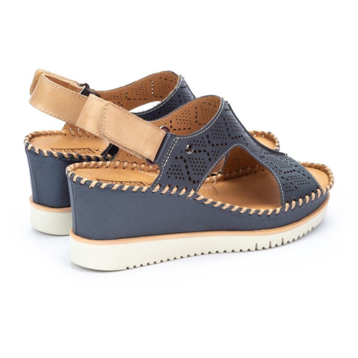 Pikolinos Aguadulce W3z - 1775cpc1 Women's Wedge Sandals in Blue - TLW Shoes