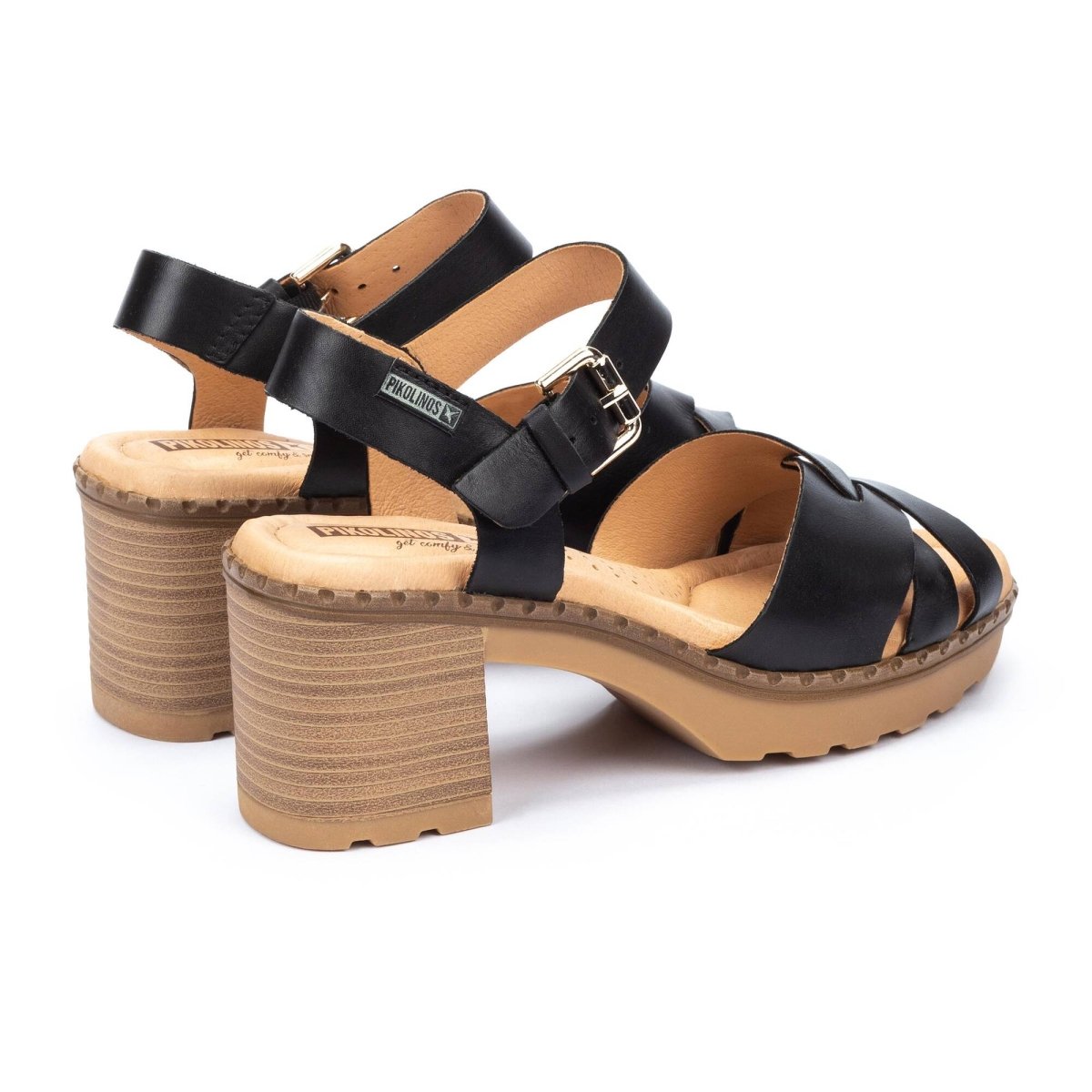 Pikolinos Canarias W8w - 1778st Women's Heeled Sandals in Black - TLW Shoes