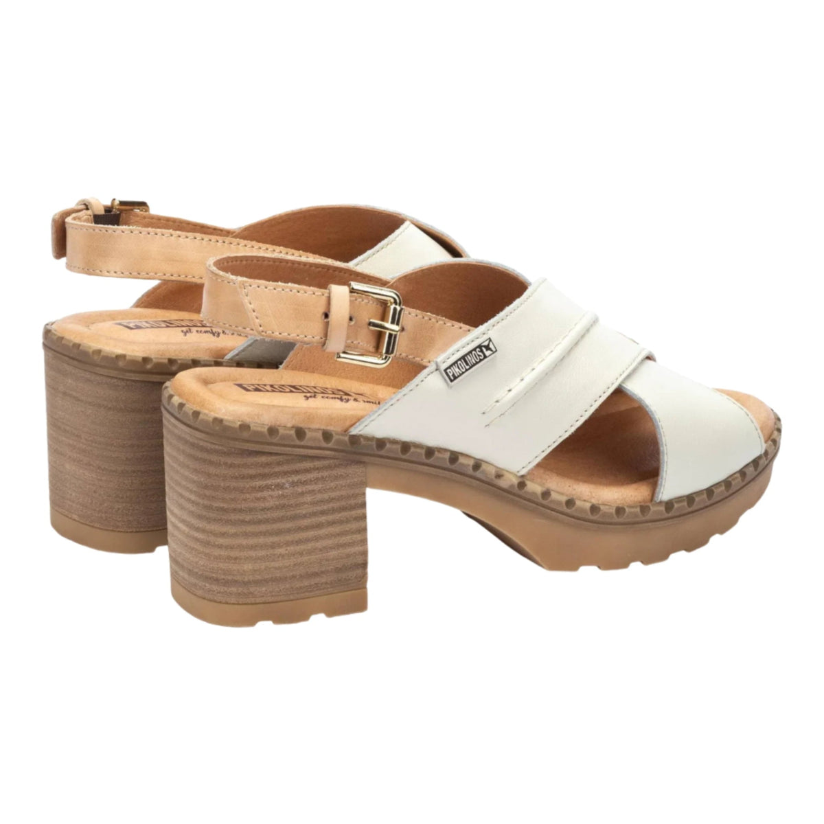 Pikolinos Canarias W8w - 1870c1 Women's Heeled Sandals in Nata - TLW Shoes