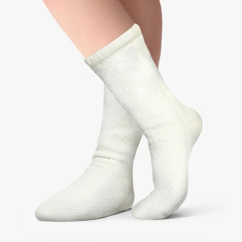 Polar Feet Supersoft Fleece Socks - Cream - TLW Shoes