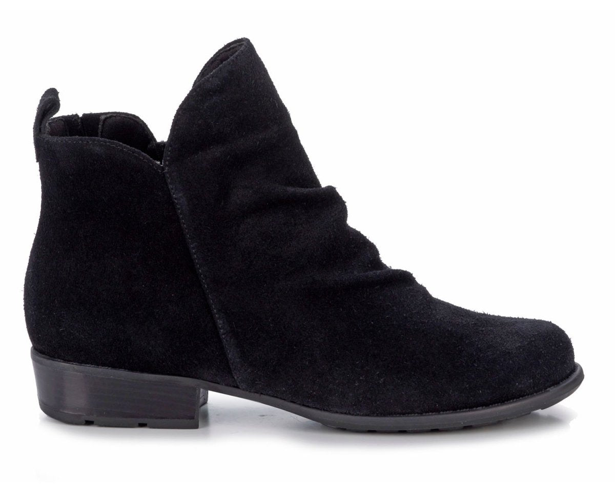 Walking Cradles Wc Lilith Women Bootie In Black Suede - TLW Shoes