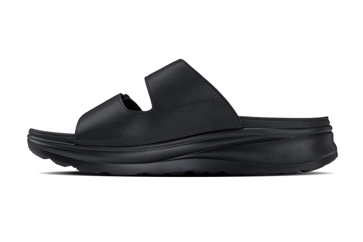 CALTO - X1660 - 2 Inches Taller (Black Buckle) - Dual Adjustable Buckle Sandal - TLW Shoes