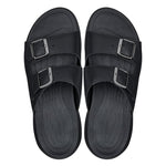 CALTO - X1660 - 2 Inches Taller (Black Buckle) - Dual Adjustable Buckle Sandal - TLW Shoes
