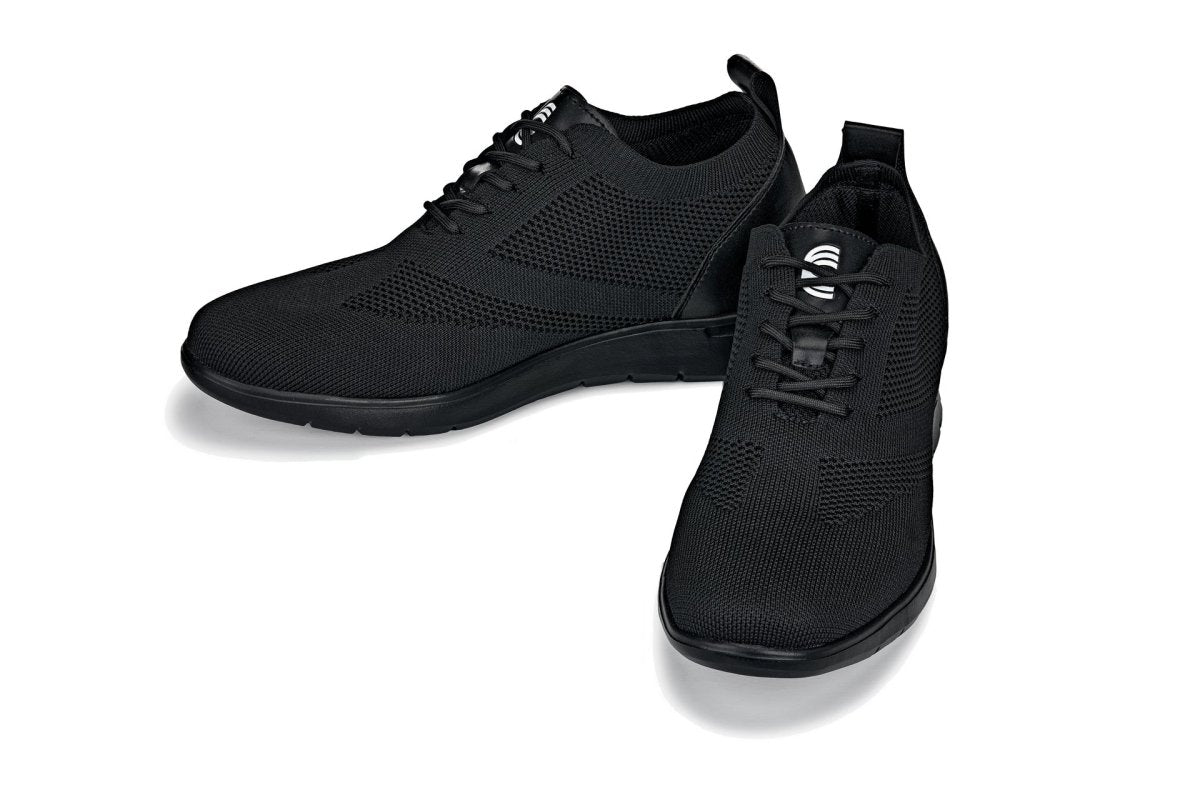 CALTO - X2211 - 2.4 Inches Taller (Black/Black Sole) - Lace Up Casual Walker - Lightweight - TLW Shoes