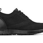 CALTO - X2211 - 2.4 Inches Taller (Black/Black Sole) - Lace Up Casual Walker - Lightweight - TLW Shoes