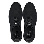 CALTO - X2211 - 2.4 Inches Taller (Black/Black Sole) - Lace Up Casual Walker - Lightweight - TLW Shoes