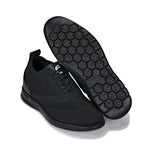 CALTO - X2211 - 2.4 Inches Taller (Black/Black Sole) - Lace Up Casual Walker - Lightweight - TLW Shoes