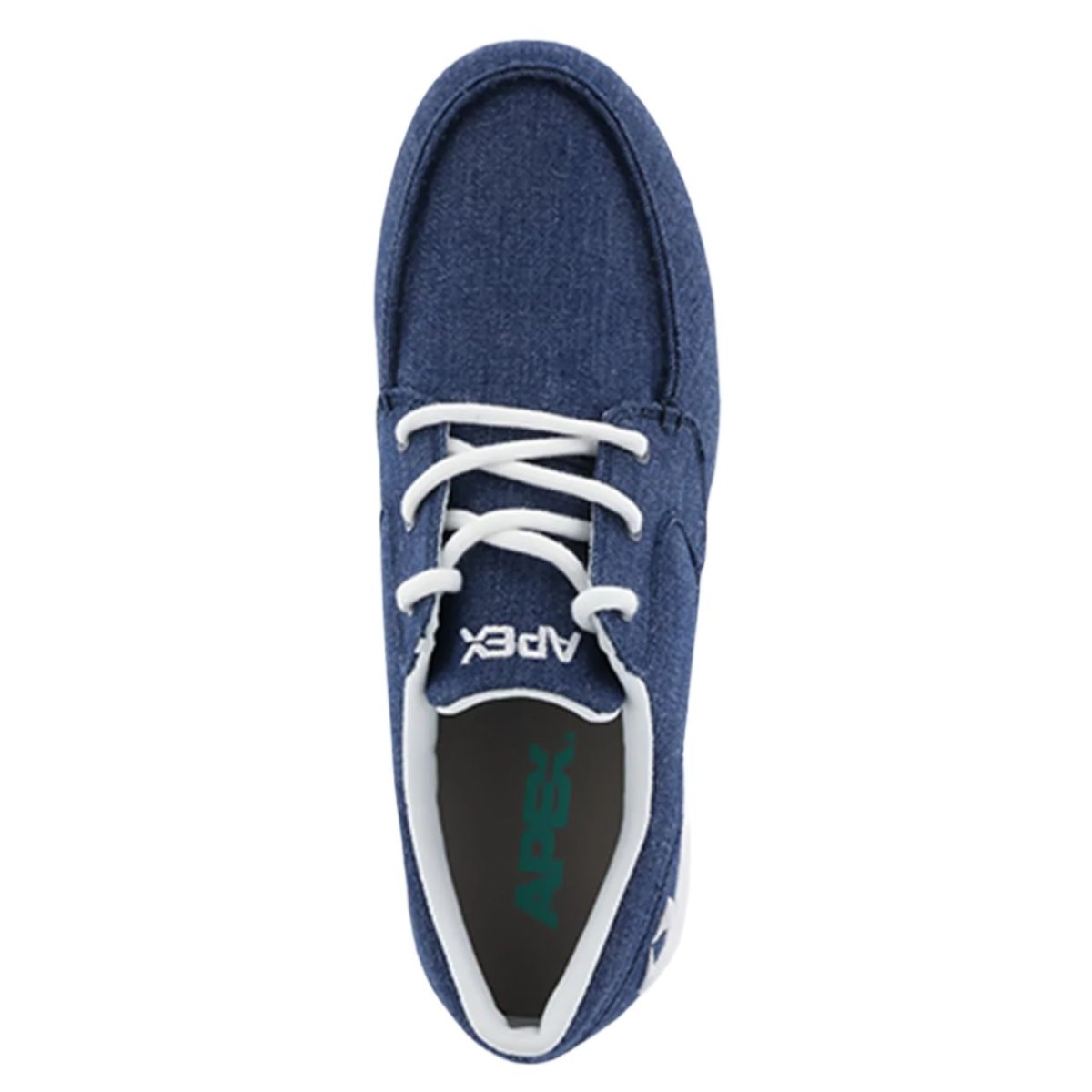 Apex X2240W Women's Moc Toe Lace Canvas In Navy - TLW Shoes