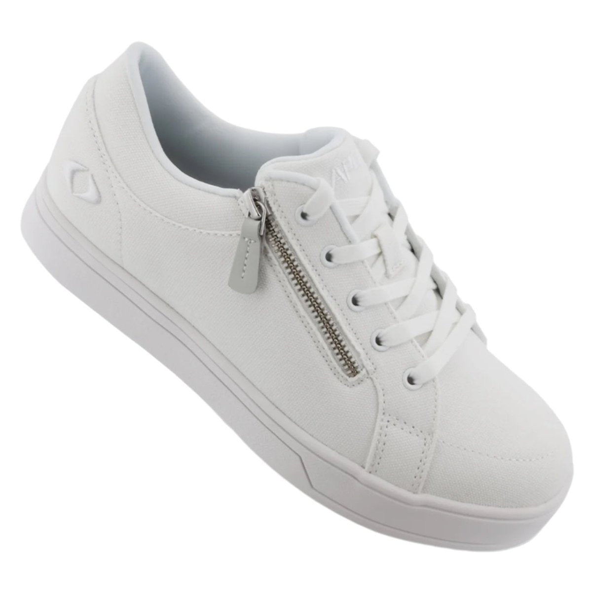 Apex X2410W Women's Blutcher Canvas Zip In White - TLW Shoes