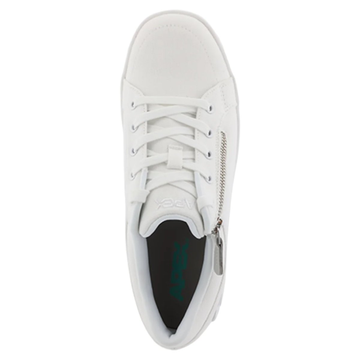 Apex X2410W Women's Blutcher Canvas Zip In White - TLW Shoes