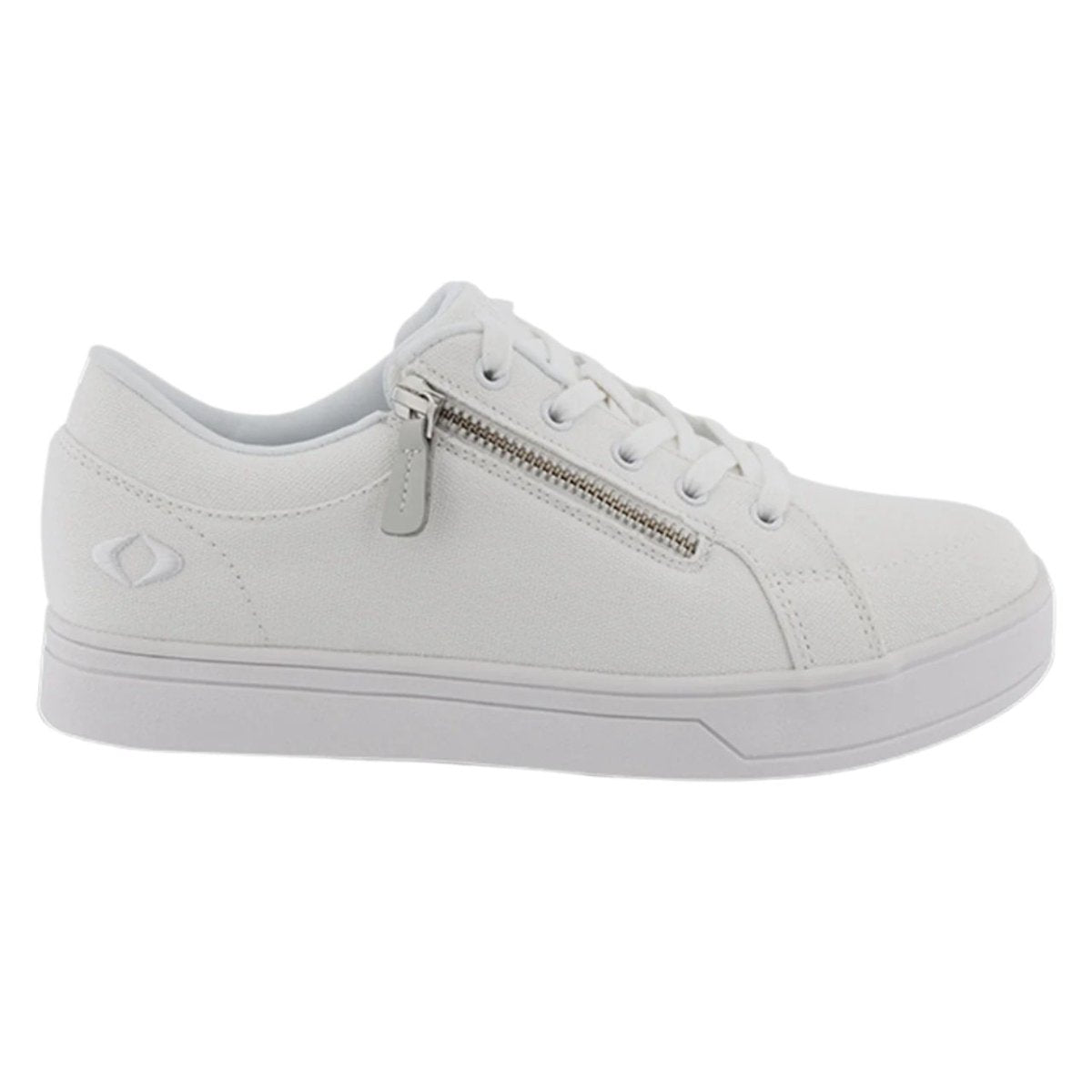Apex X2410W Women's Blutcher Canvas Zip In White - TLW Shoes