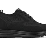 CALTO - X2631 - 2.8 Inches Taller (Black/Black Sole) - Lace Up Casual Walker - Lightweight - TLW Shoes