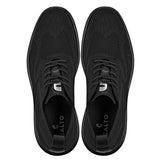 CALTO - X2631 - 2.8 Inches Taller (Black/Black Sole) - Lace Up Casual Walker - Lightweight - TLW Shoes