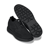 CALTO - X2631 - 2.8 Inches Taller (Black/Black Sole) - Lace Up Casual Walker - Lightweight - TLW Shoes