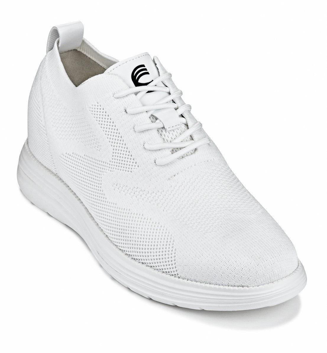 CALTO - X2633 - 2.8 Inches Taller (White) - Lace Up Casual Walker - Lightweight - TLW Shoes