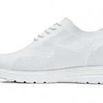 CALTO - X2633 - 2.8 Inches Taller (White) - Lace Up Casual Walker - Lightweight - TLW Shoes