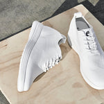CALTO - X2633 - 2.8 Inches Taller (White) - Lace Up Casual Walker - Lightweight - TLW Shoes