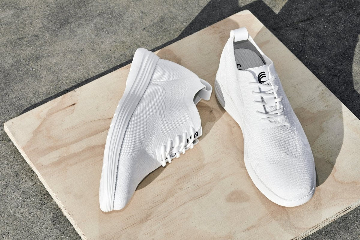 CALTO - X2633 - 2.8 Inches Taller (White) - Lace Up Casual Walker - Lightweight - TLW Shoes