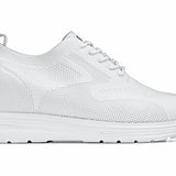 CALTO - X2633 - 2.8 Inches Taller (White) - Lace Up Casual Walker - Lightweight - TLW Shoes