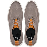 CALTO - X2638 - 2.8 Inches Taller (Khaki/Brown) - Lace Up Casual Walker - Lightweight - TLW Shoes