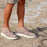CALTO - X2638 - 2.8 Inches Taller (Khaki/Brown) - Lace Up Casual Walker - Lightweight - TLW Shoes