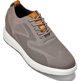 CALTO - X2638 - 2.8 Inches Taller (Khaki/Brown) - Lace Up Casual Walker - Lightweight - TLW Shoes