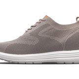 CALTO - X2638 - 2.8 Inches Taller (Khaki/Brown) - Lace Up Casual Walker - Lightweight - TLW Shoes