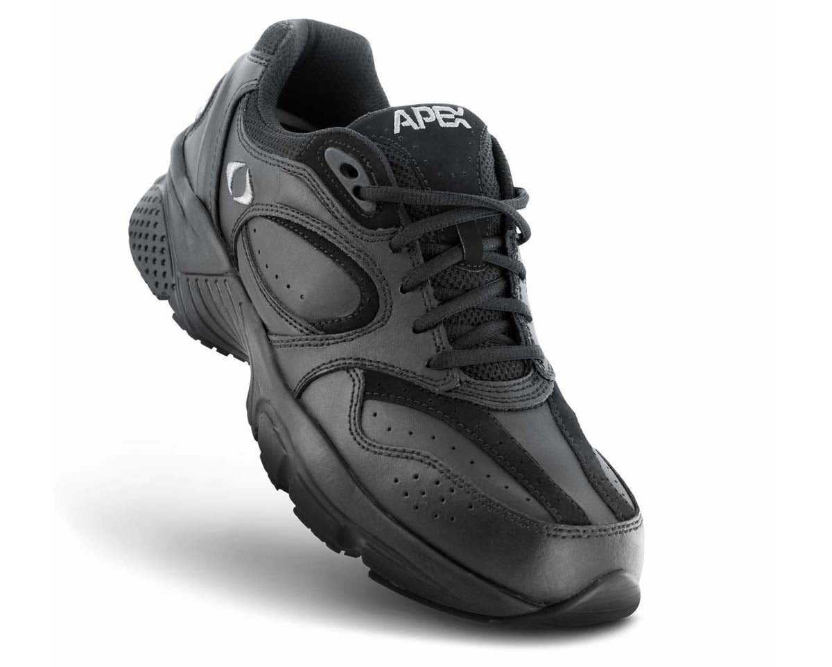 Apex X801m Lenex Walker Men's Lace Shoe In Black - TLW Shoes