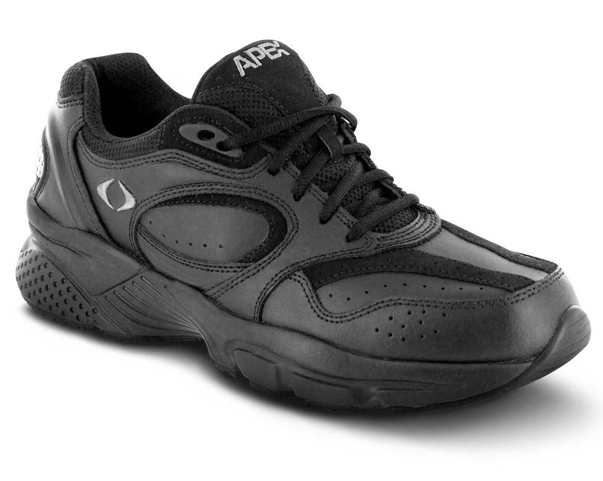 Apex X801m Lenex Walker Men's Lace Shoe In Black - TLW Shoes