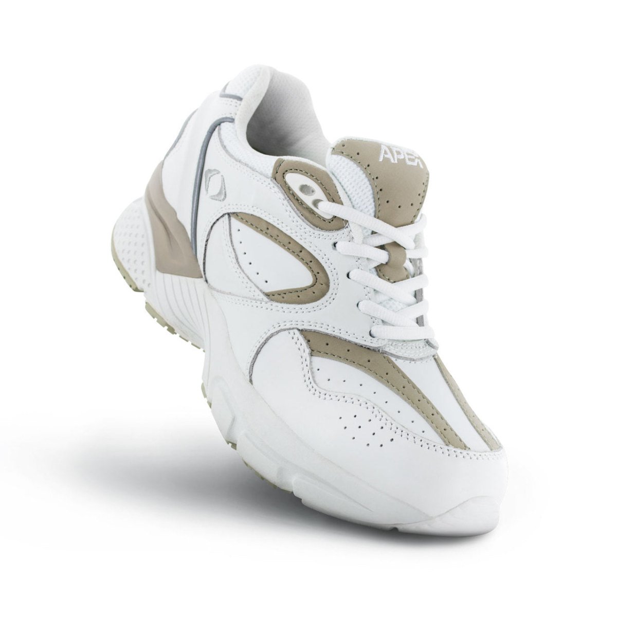 Apex X821m Lenex Walker Men's Lace Shoe In White/grey - TLW Shoes