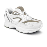 APEX X821W LENEX WALKER WOMEN'S LACE SHOES IN WHITE/GREY - TLW Shoes