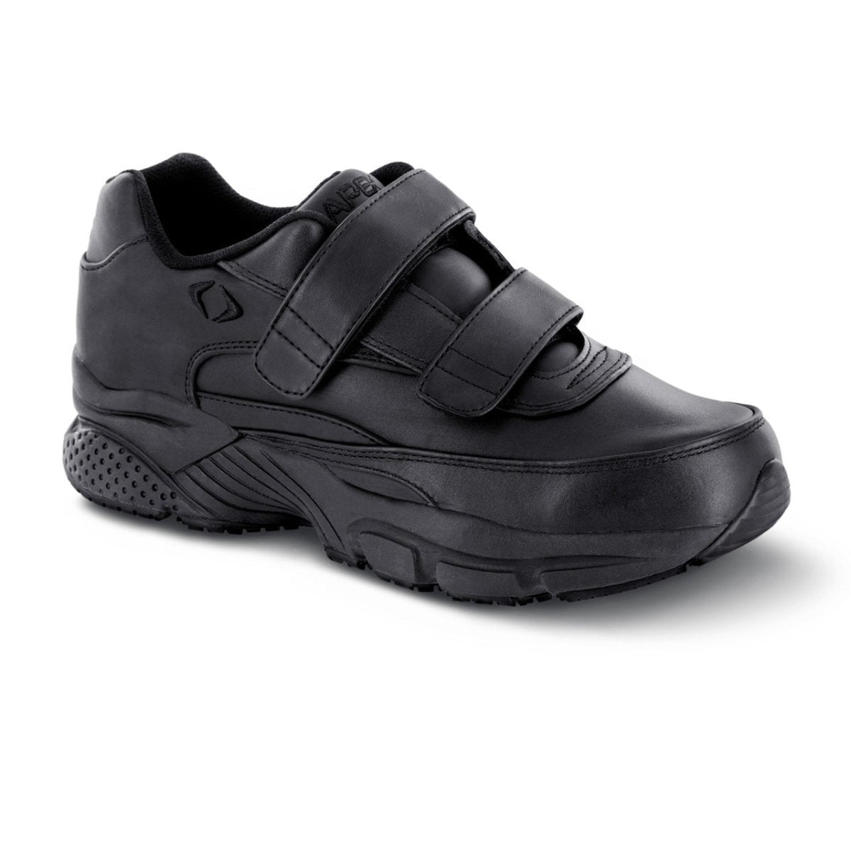 Apex X920m Dbl Velcro Walk Men's Strap Shoe In Black. - TLW Shoes