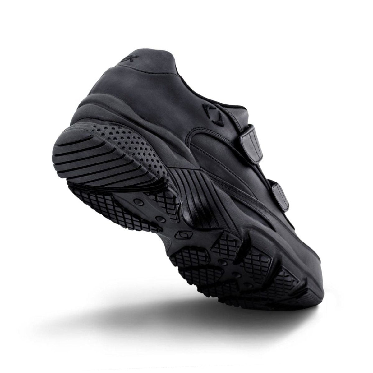 APEX X920M STRAP DBL VELCRO WALK MEN'S SHOE IN BLACK. - TLW Shoes