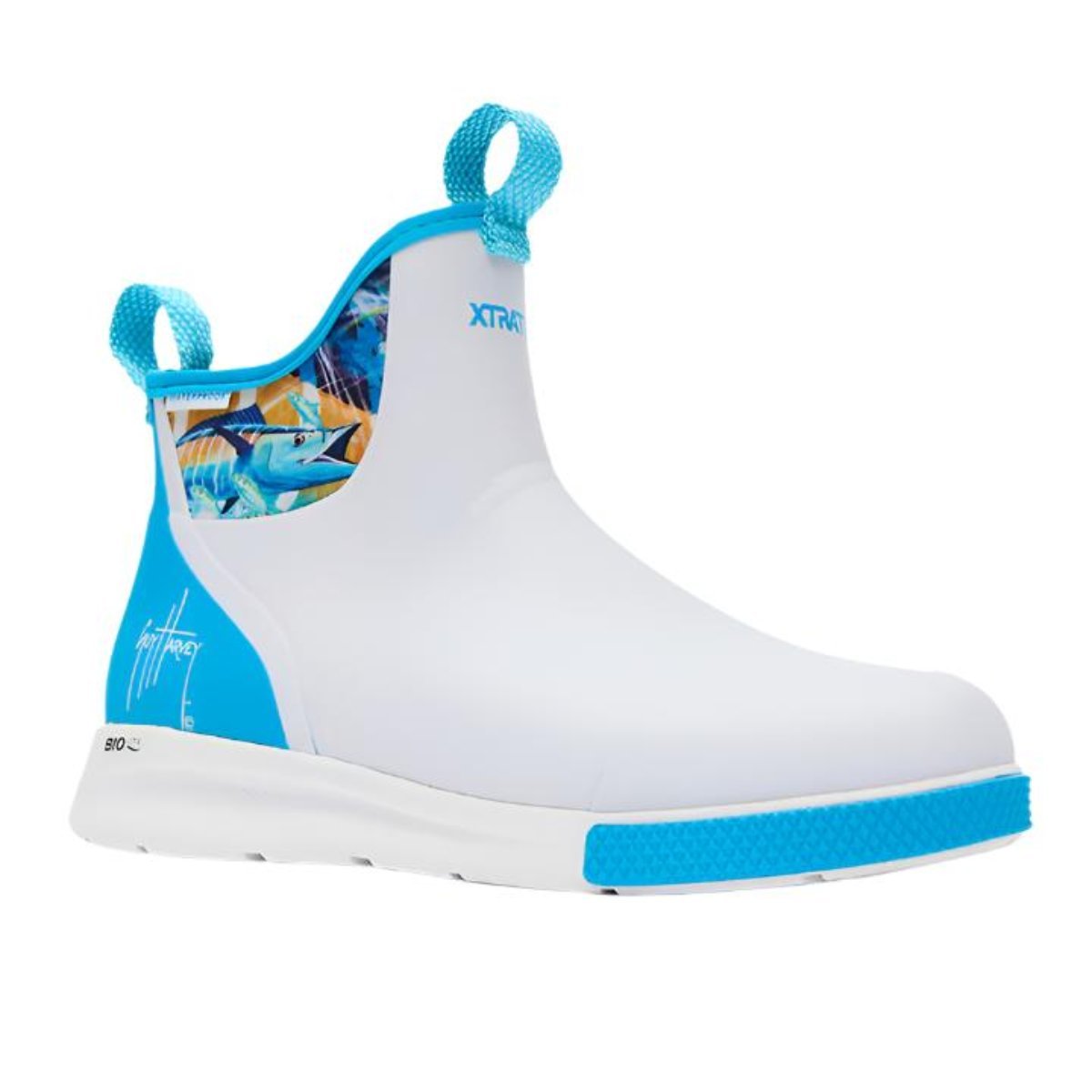 Xtratuf Ankle Deck Sport Men's 6" Boots Guy Harvey Xadsmgh1 In White - TLW Shoes