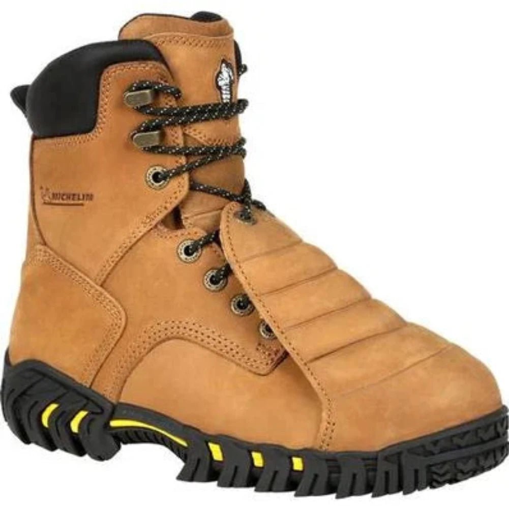 MICHELIN INDUSTRIAL MEN'S SLEDGE TOE METATARSAL WORK BOOTS XPX781 IN BROWN - TLW Shoes
