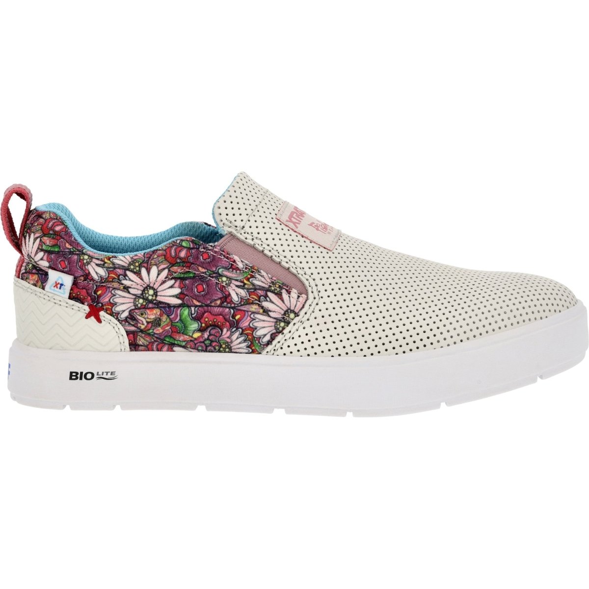 Xtratuf Sharkbyte Eco 2.0 Women's Deck Sneaker Xsb2w100 In White Onyx Multi Floral Fish - TLW Shoes