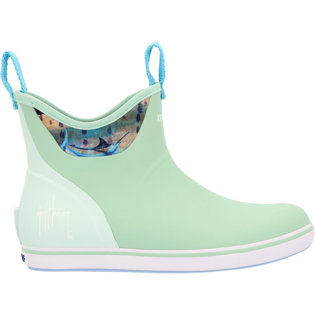 Xtratuf Ankle Deck Women's 6" Boots Guy Harvey Xwabgh30 In Green - TLW Shoes