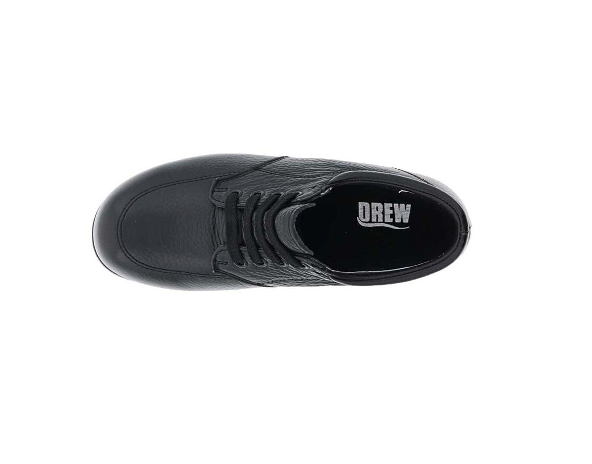 DREW NEW VILLAGER WOMEN CASUAL SHOE IN BLACK SOFT PEBBLE - TLW Shoes