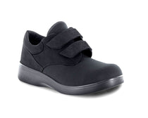 Apex 1200 Amb Stretcher Double Strap Unisex Casual Shoe In Black Vel - TLW Shoes