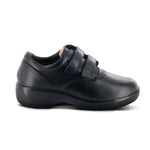 APEX 1260W AMB CONFORM DOUBLE STRAP VELCRO WOMEN'S CASUAL SHOE IN BLACK - TLW Shoes