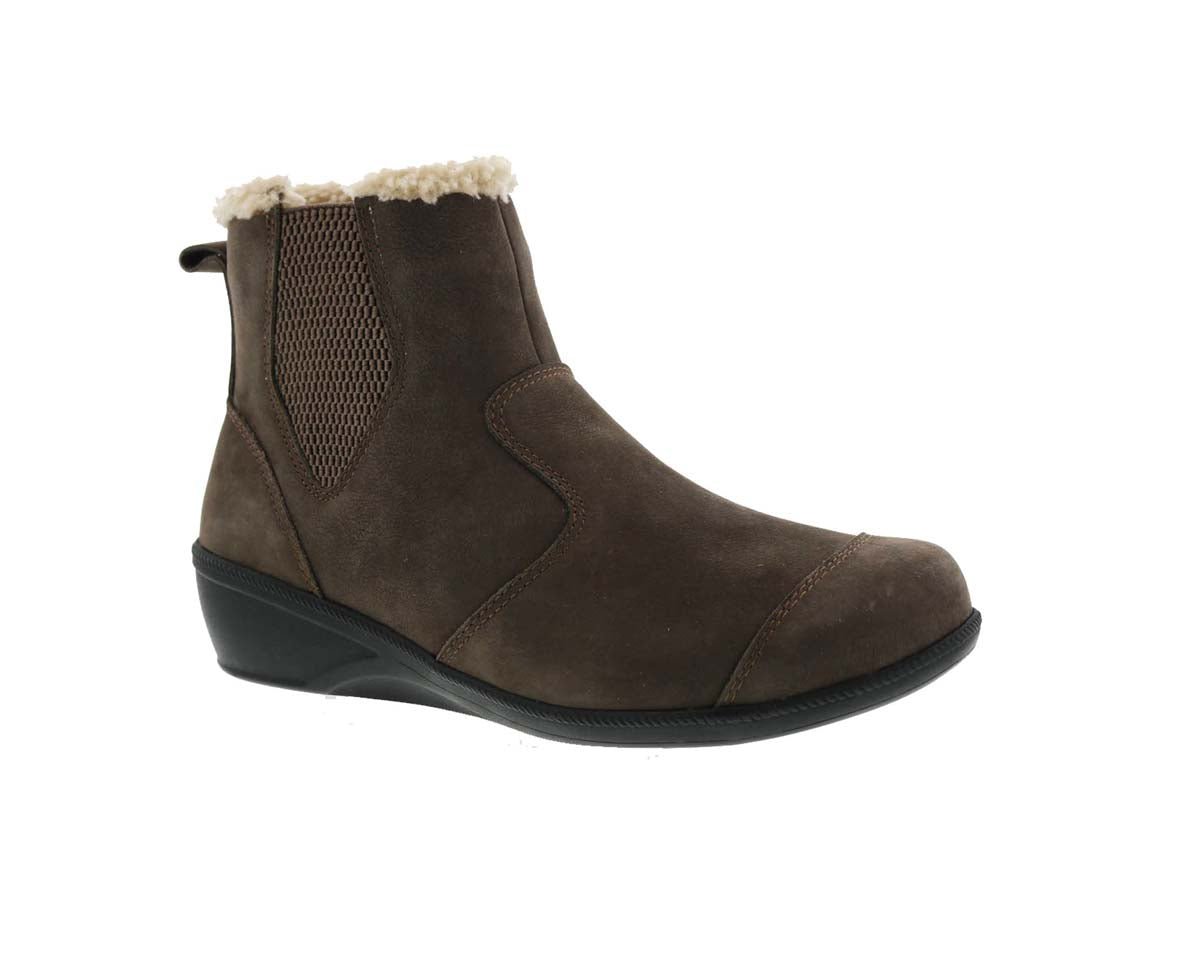 DREW JAYLA WOMEN BOOTS IN OLIVE NUBUCK - TLW Shoes